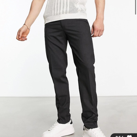 ASOS‎ Design Slim Smart Trouser in Charcoal - Picture 1 of 6